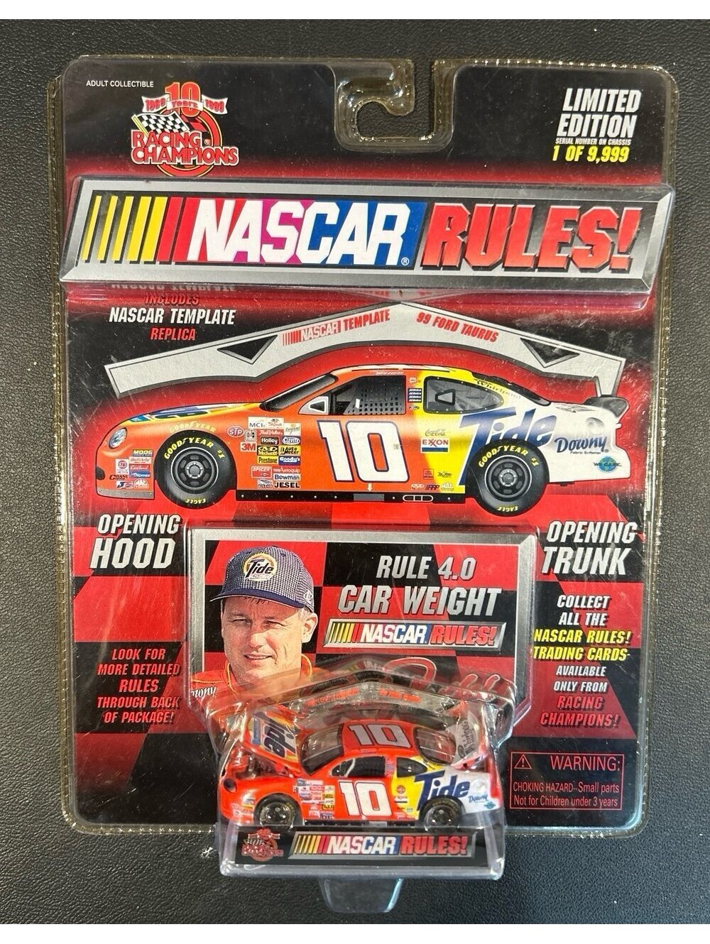 Racing Champions NASCAR Rules #10 Tide Ricky Rudd 1:64 Limited Edition 1 of 9,99